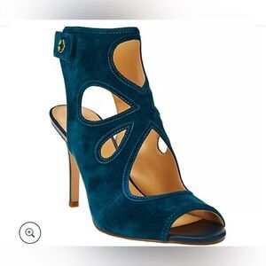 C. Wonder Suede Peep Toe Booties w/ Cutout Design - Phoebe | size 8